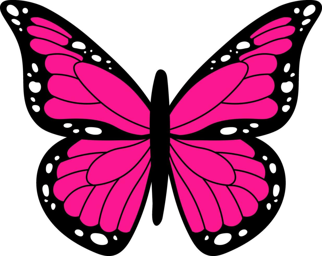 roze en zwart emo vlinder. trending vlinder van de jaren 2000 vector