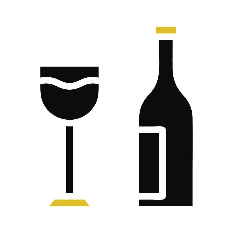 glas wijn icoon solide grijs oranje kleur Pasen symbool illustratie. vector