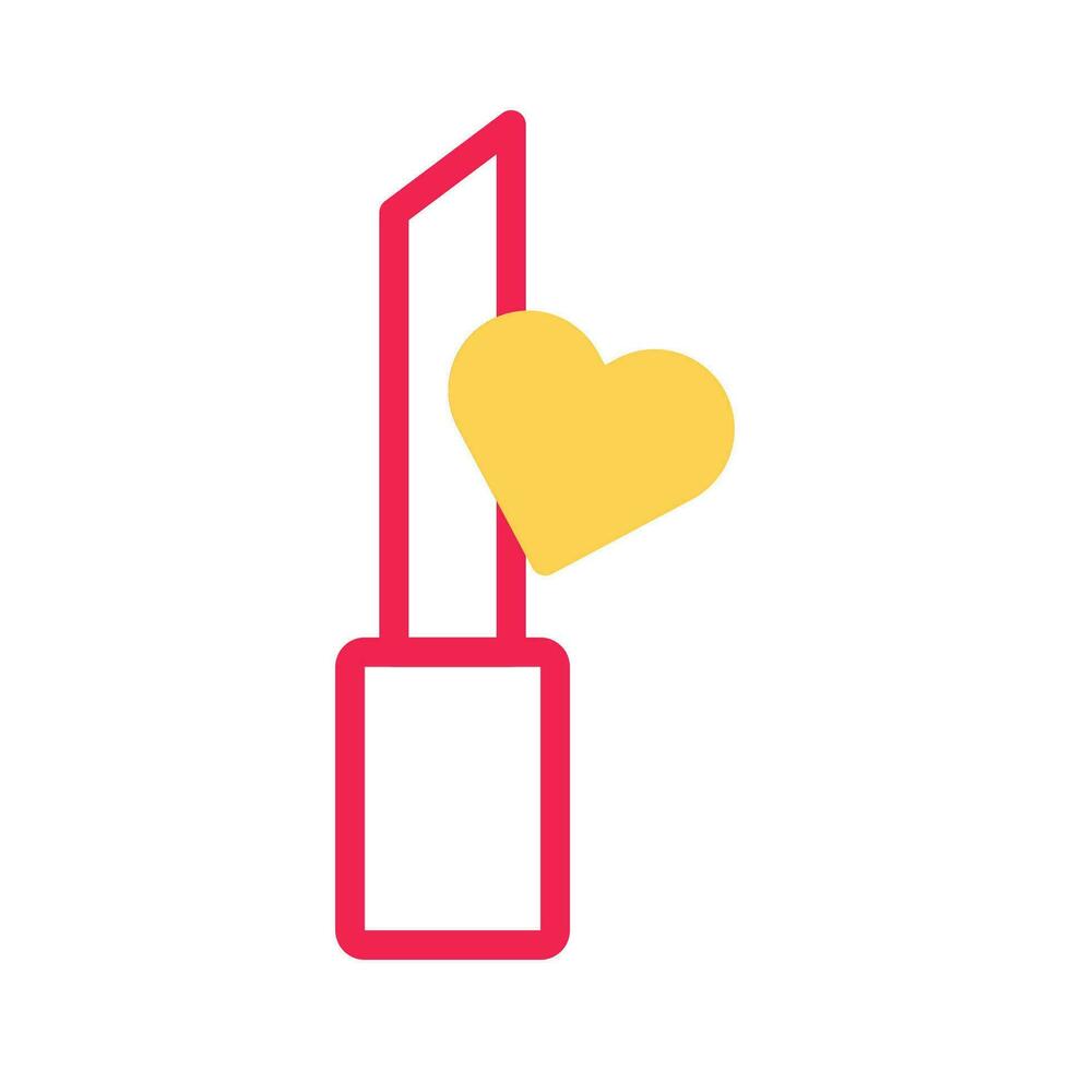 kunstmatig liefde icoon duotoon geel rood stijl Valentijn illustratie symbool perfect. vector