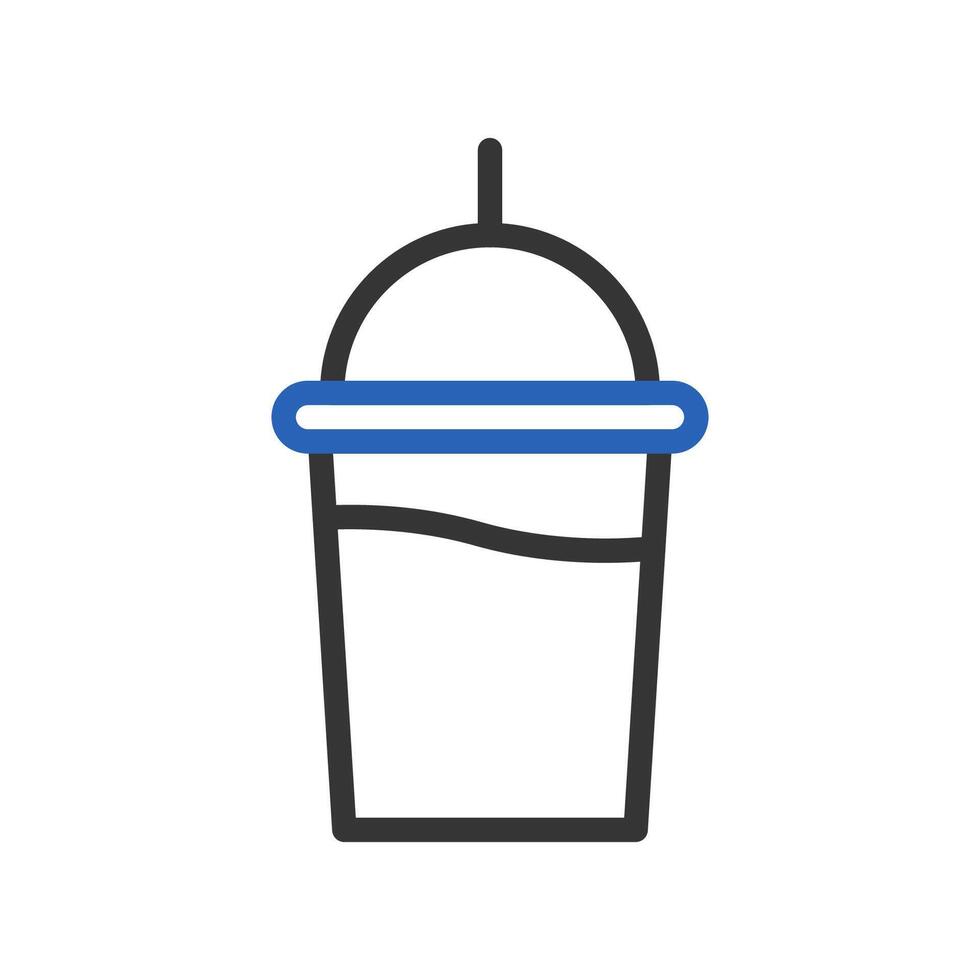 drinken icoon duokleur blauw grijs zomer strand symbool illustratie. vector