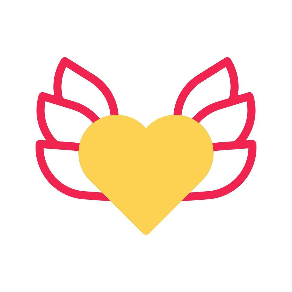 liefde icoon duotoon geel rood stijl Valentijn illustratie symbool perfect. vector
