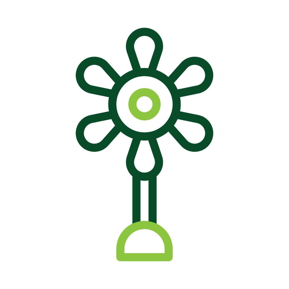 bloem icoon duokleur groen kleur Pasen symbool illustratie. vector