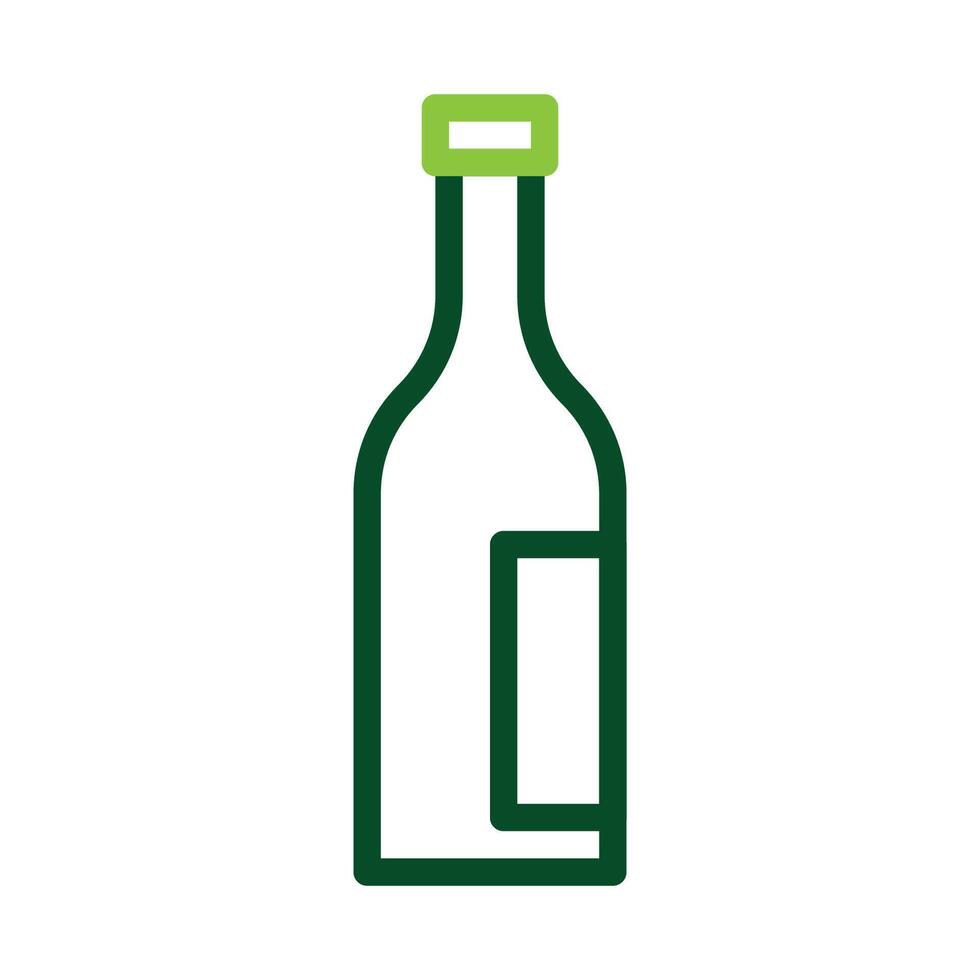 glas wijn icoon duokleur groen kleur Pasen symbool illustratie. vector