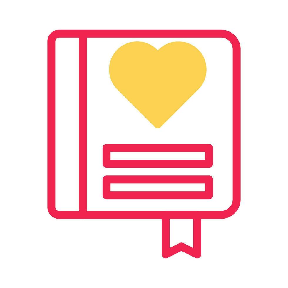 liefde kaart icoon duotoon geel rood stijl Valentijn illustratie symbool perfect. vector