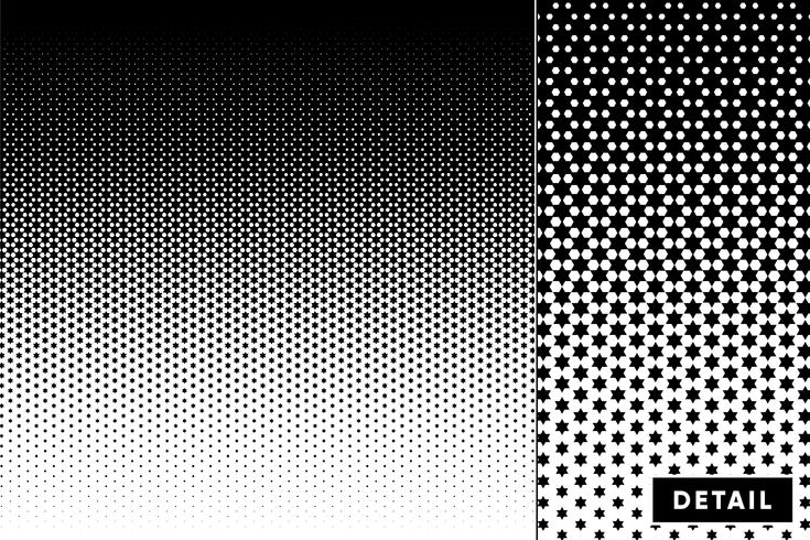 Gedetailleerde vectorhalftone voor achtergronden en ontwerpen vector