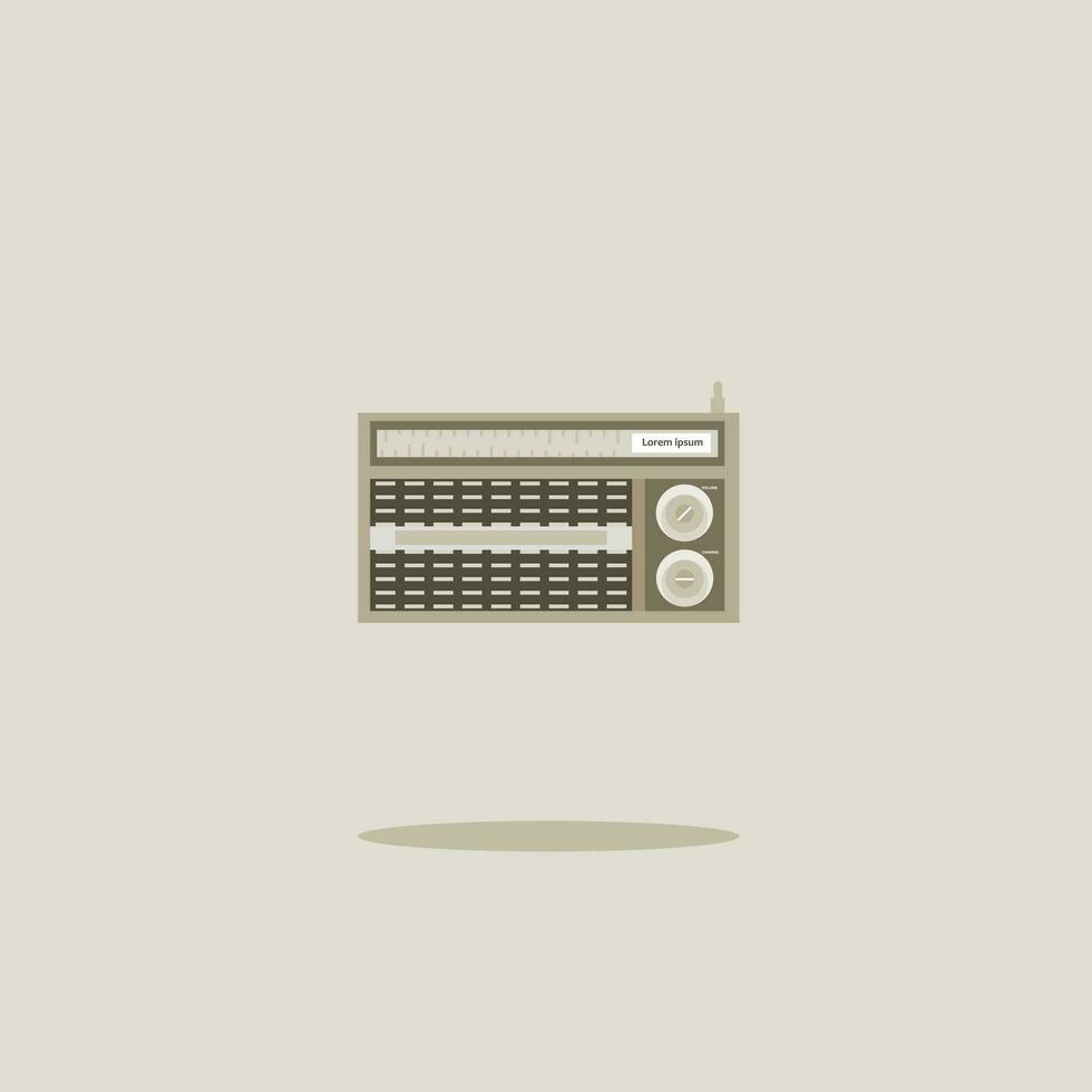 illustratie van een retro audio cassette speler in vlak ontwerp stijl. vector