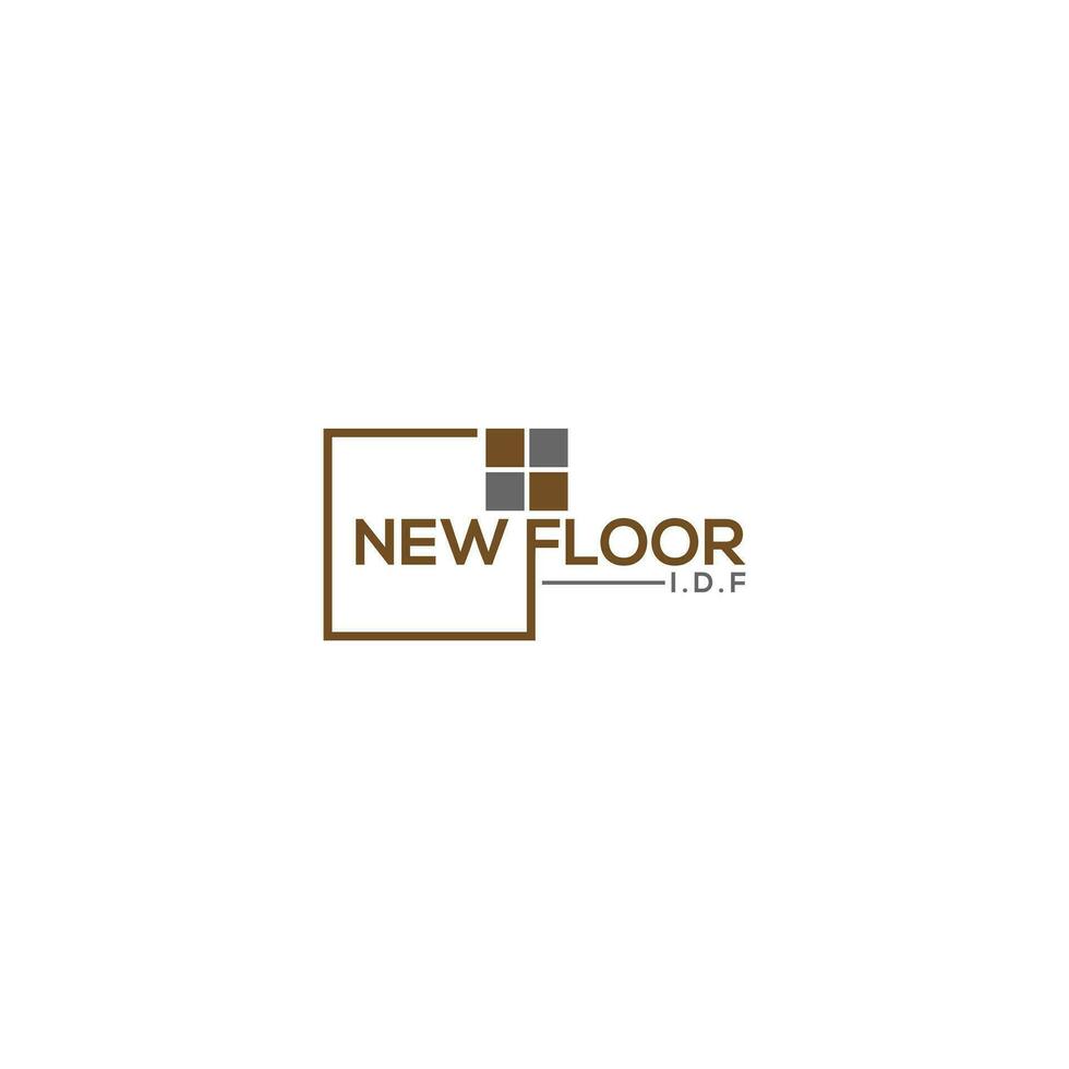 vloeren bedrijf illustratie logo ontwerp en nieuw verdieping logo vector