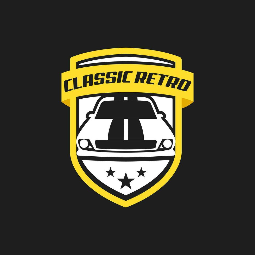 klassiek retro auto schild modern logo ontwerp vector