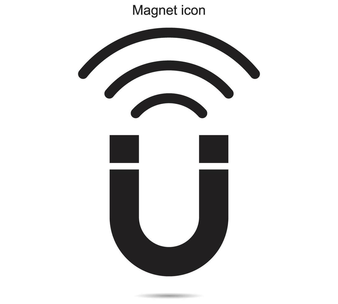 magneet icoon, vector illustratie.