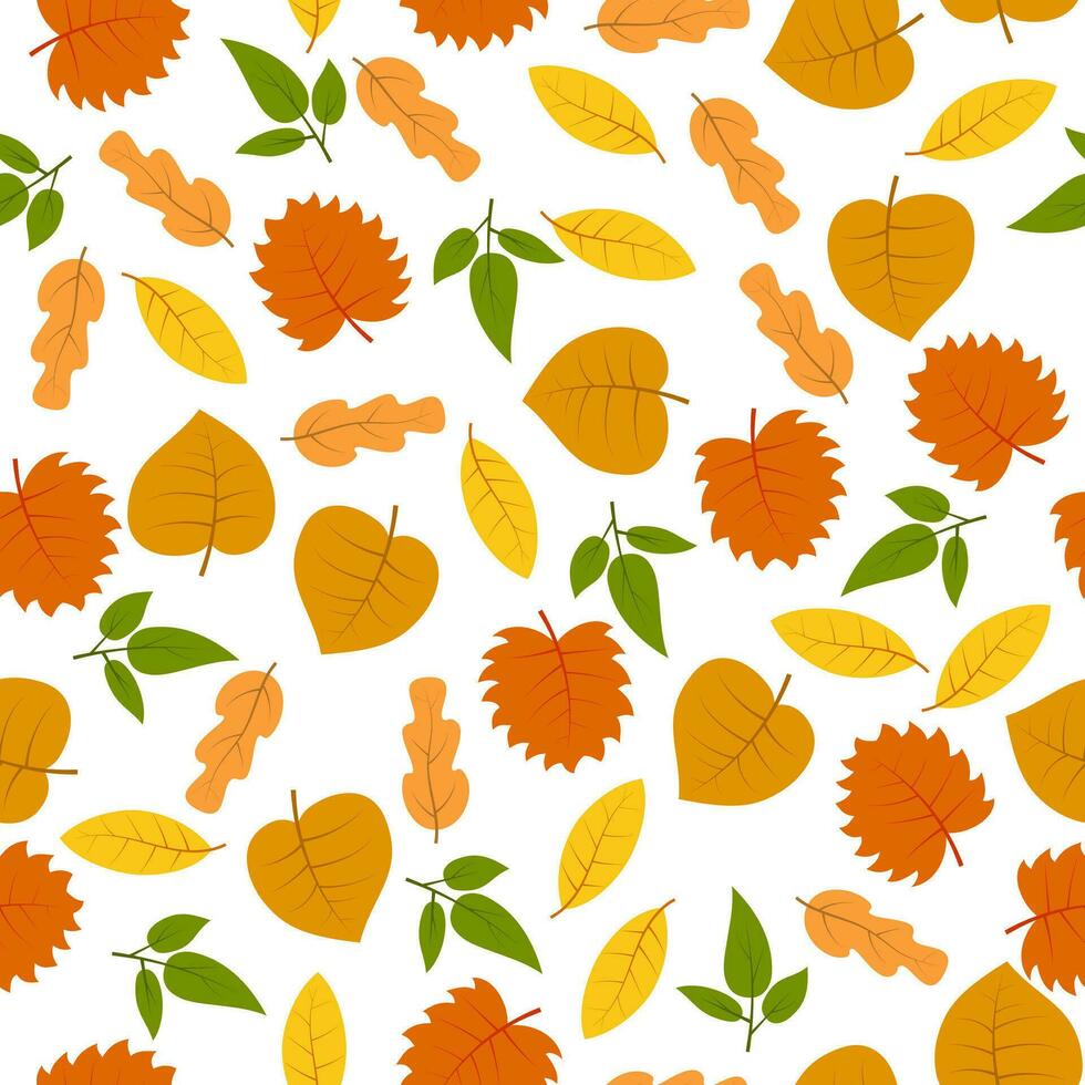 naadloos patroon met herfst bladeren. vector illustratie.