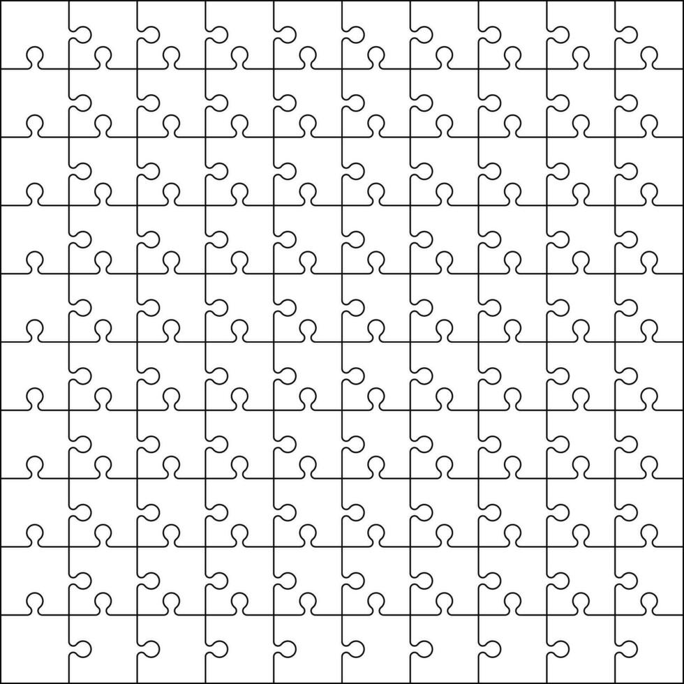 zwart en wit puzzel stukken geïsoleerd Aan wit achtergrond. vector