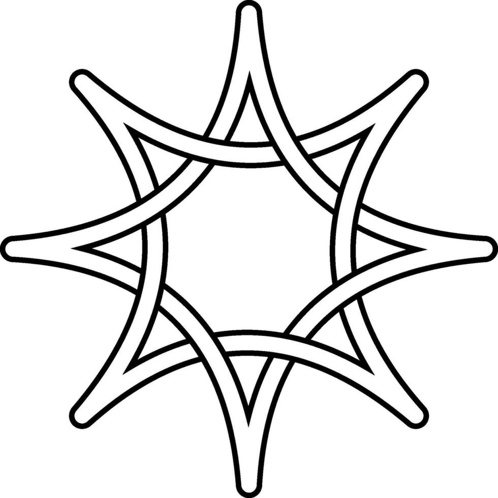 keltisch knoop ster verstrengeling stralen, ster symbool hoop licht wijsheid vector