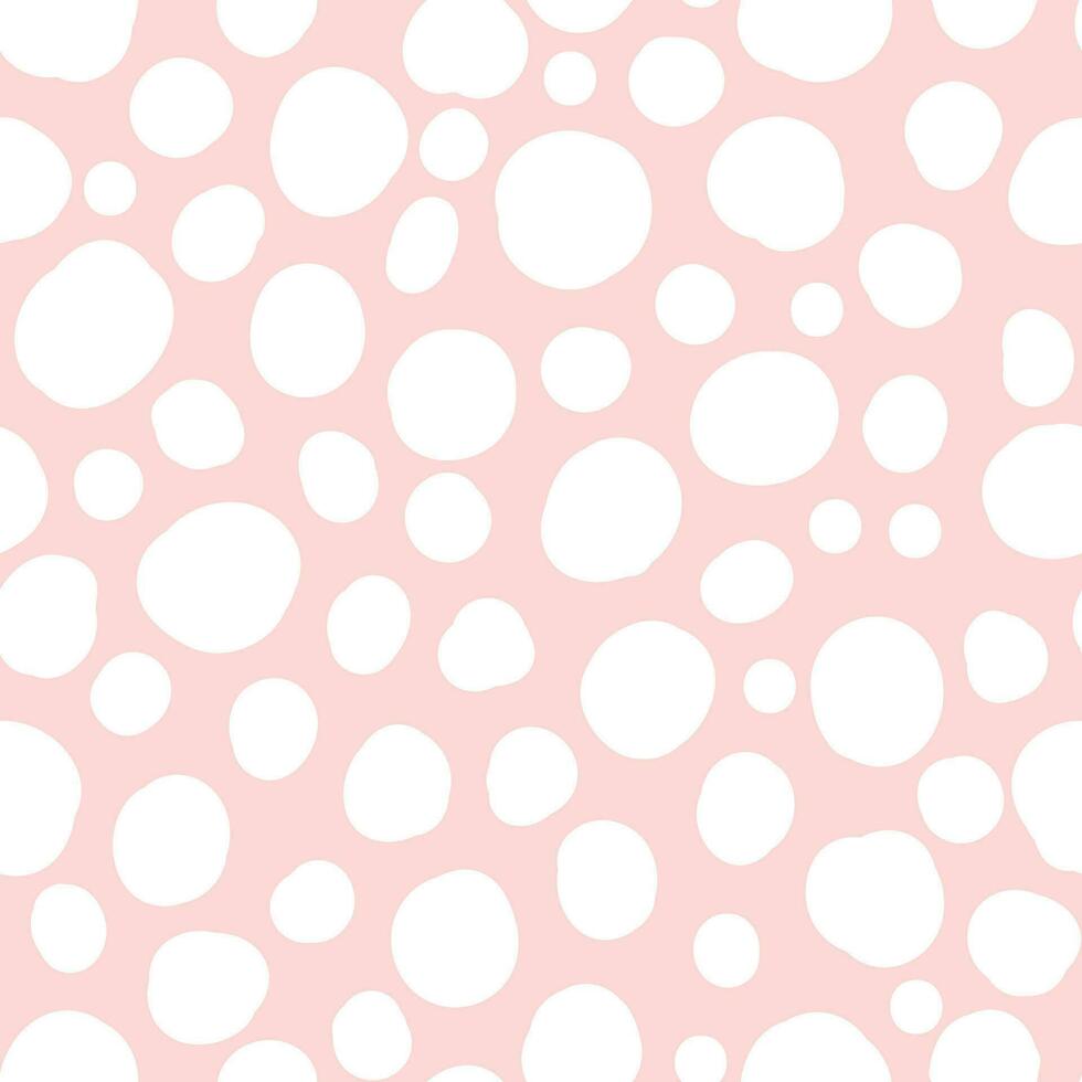 een roze en wit polka punt patroon vector