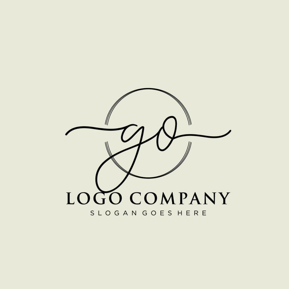 eerste Gaan vrouwelijk logo collecties sjabloon. handschrift logo van eerste handtekening, bruiloft, mode, juwelen, boetiek, bloemen en botanisch met creatief sjabloon voor ieder bedrijf of bedrijf. vector