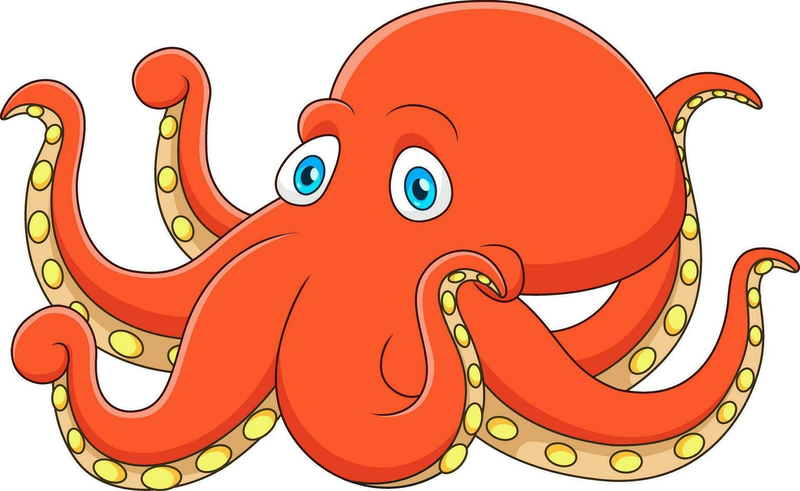 schattig Octopus mascotte karakter tekenfilm vector