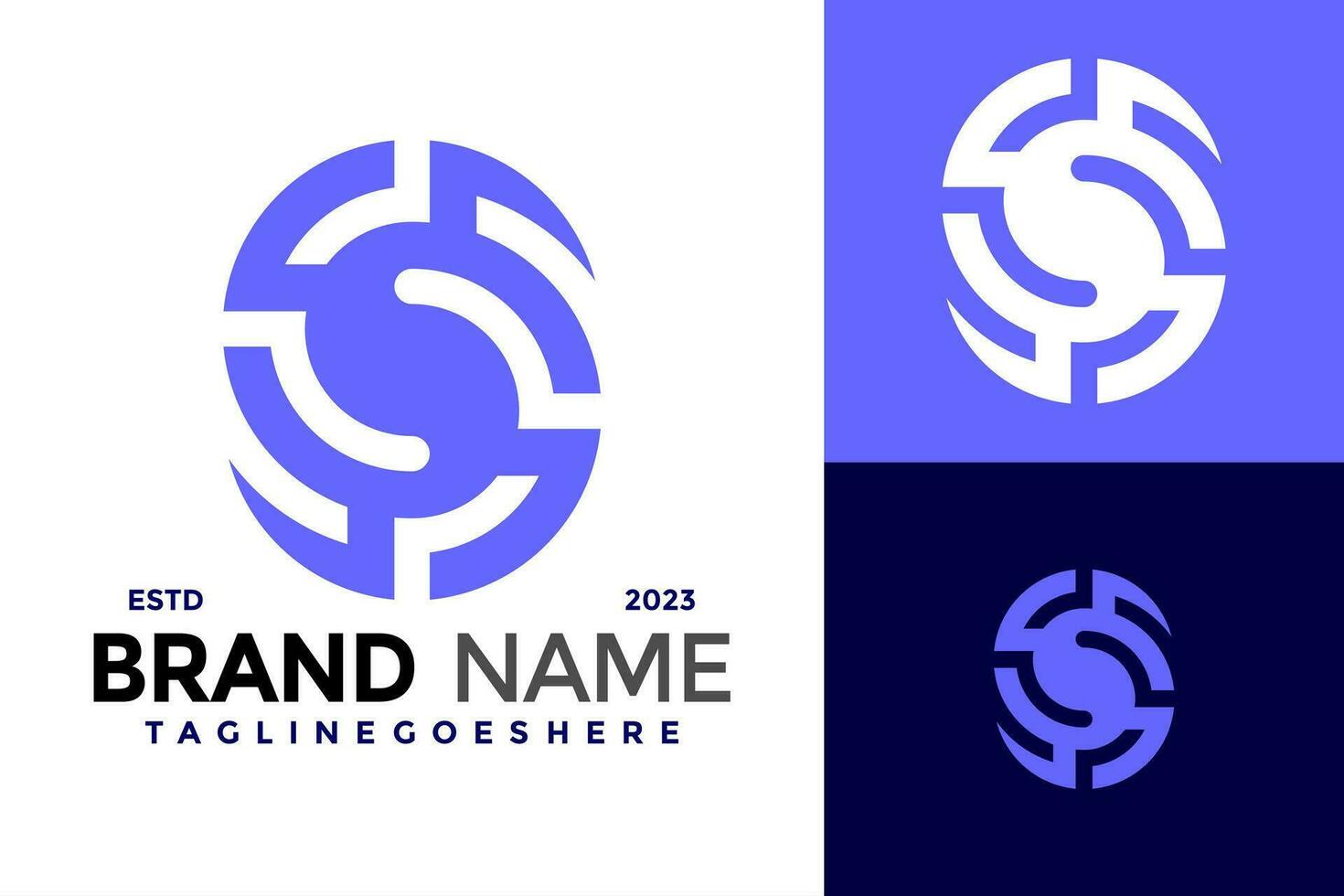 brief s oplossing technologie logo ontwerp vector symbool icoon illustratie