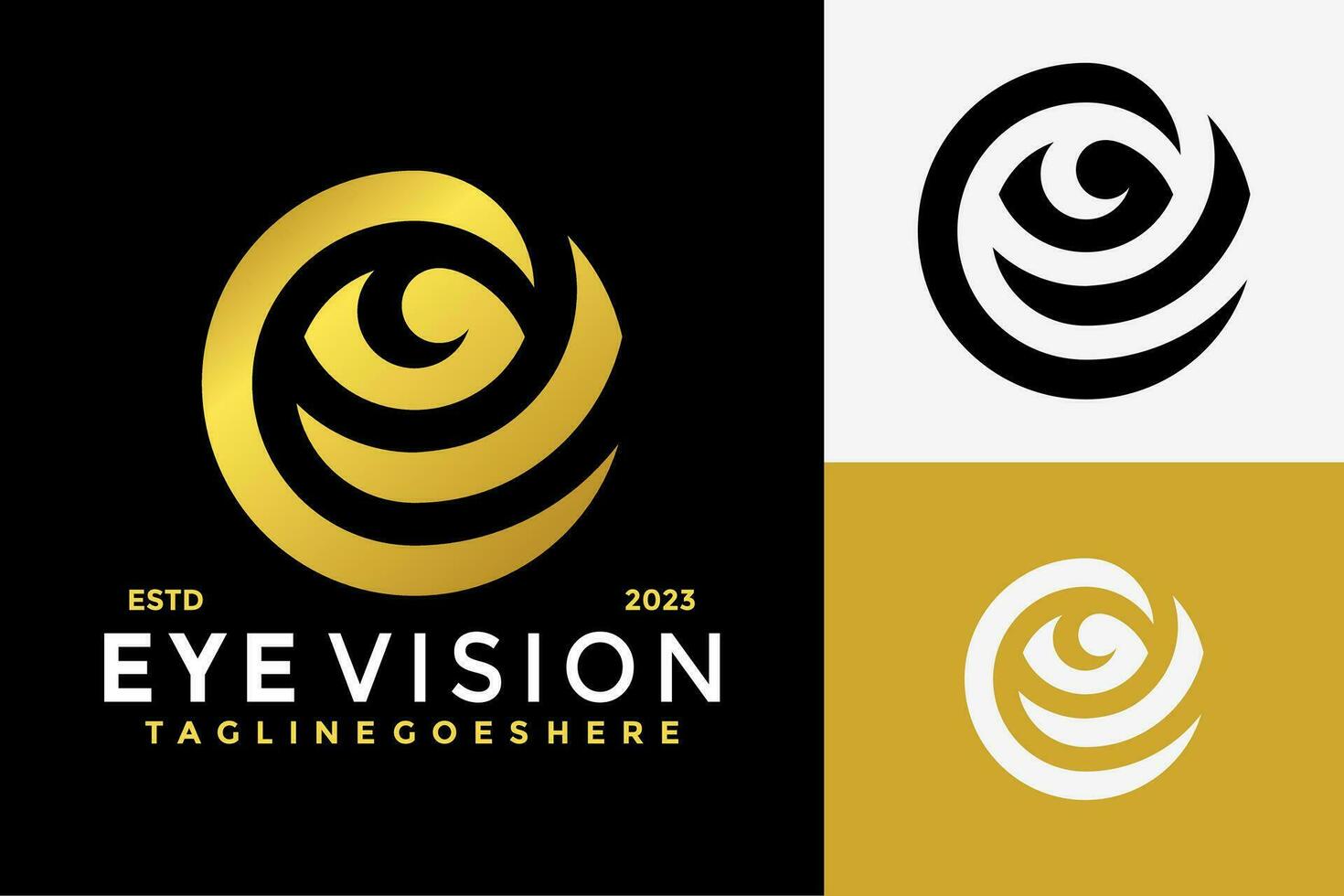 brief e oog logo ontwerp vector symbool icoon illustratie