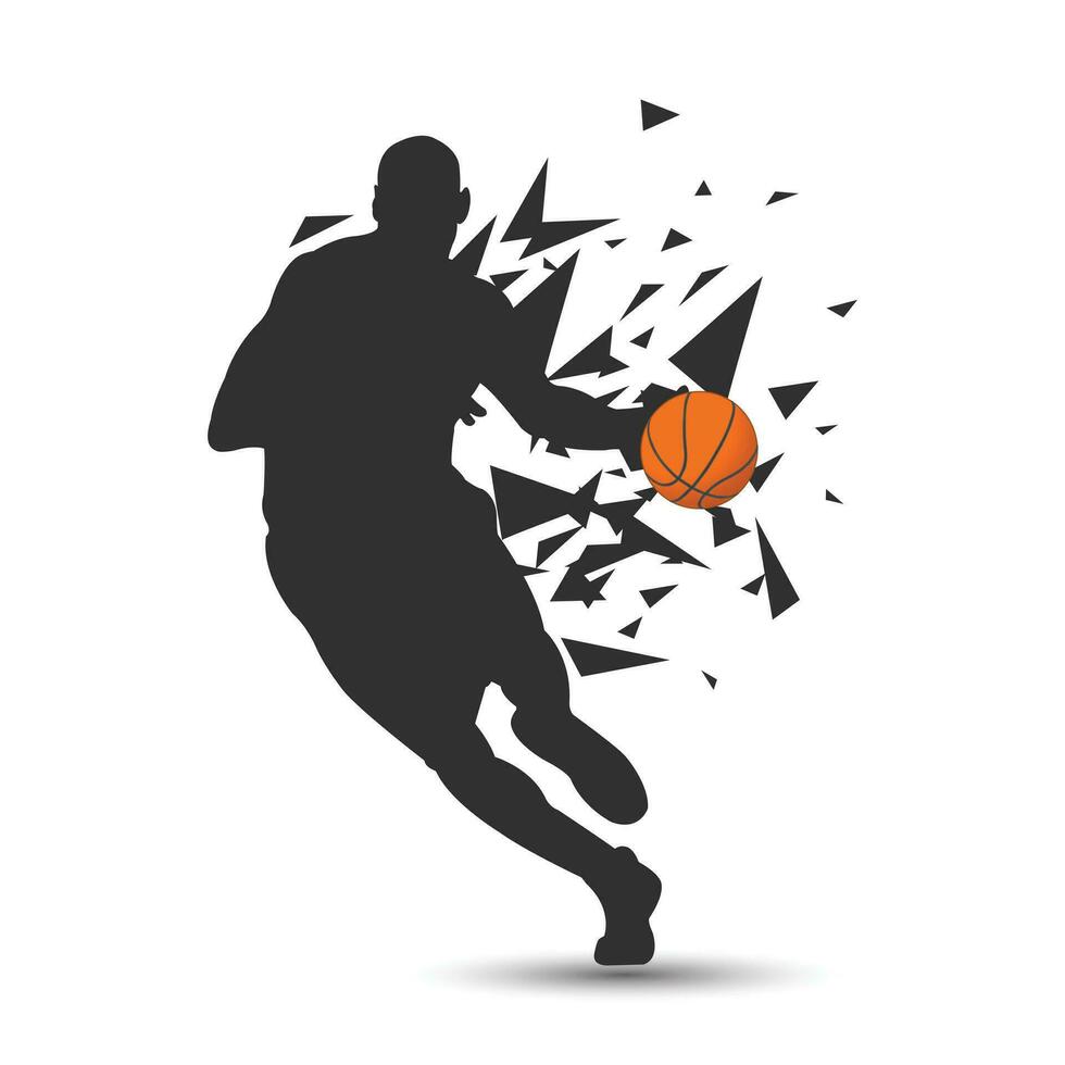 een basketbal speler vector