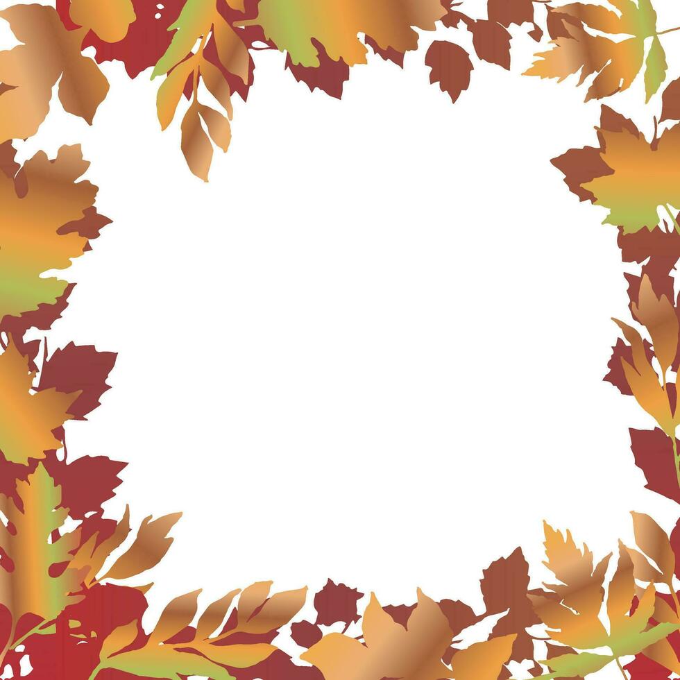 vector achtergrond van herfst bladeren verstrooiing weggaan een leeg ruimte in de midden-