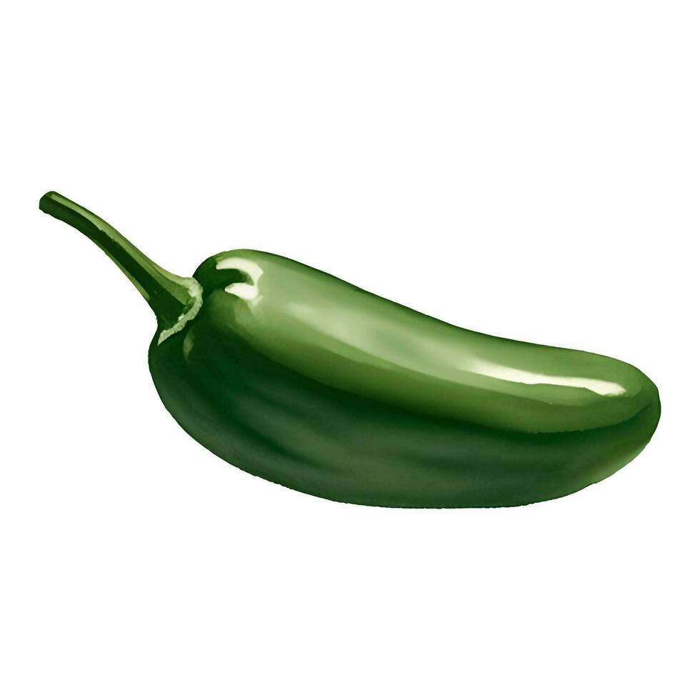 jalapeno peper gedetailleerd hand- getrokken illustratie schilderij vector