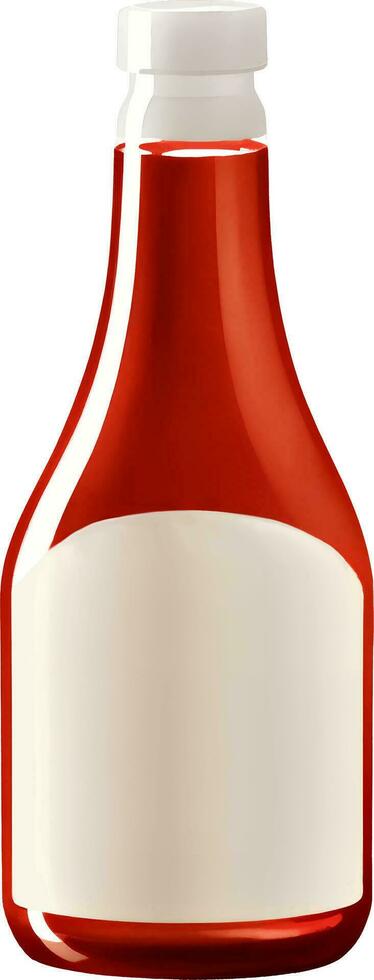 rood ketchup tomaat of rood chili saus met blanco etiket gedetailleerd hand- getrokken illustratie vector geïsoleerd