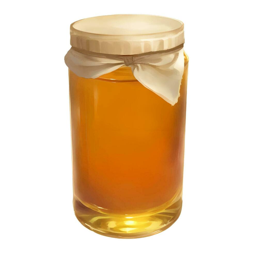 honing pot met kleding deksel geïsoleerd gedetailleerd hand- getrokken schilderij illustratie vector