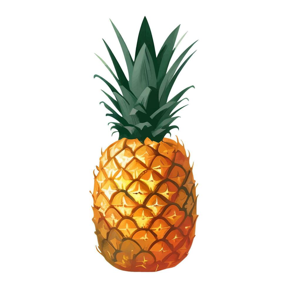 ananas geïsoleerd gedetailleerd hand- getrokken schilderij illustratie vector