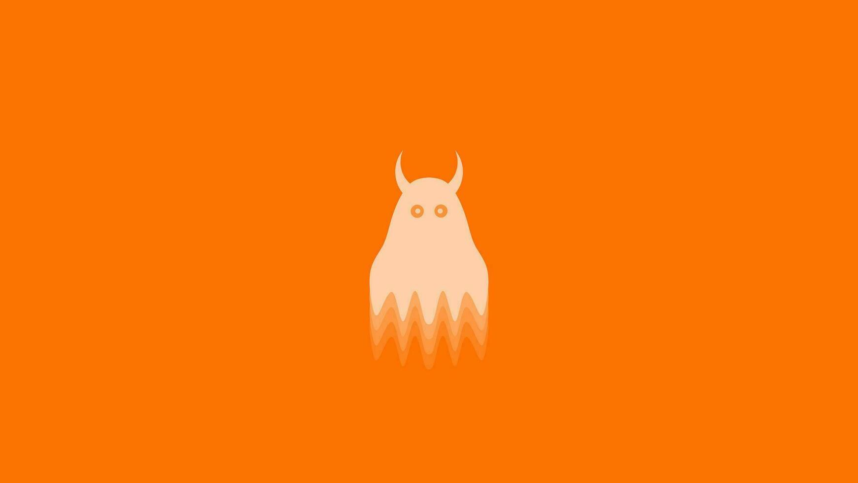 oranje geest achtergrond vector illustratie geschikt voor halloween en behang