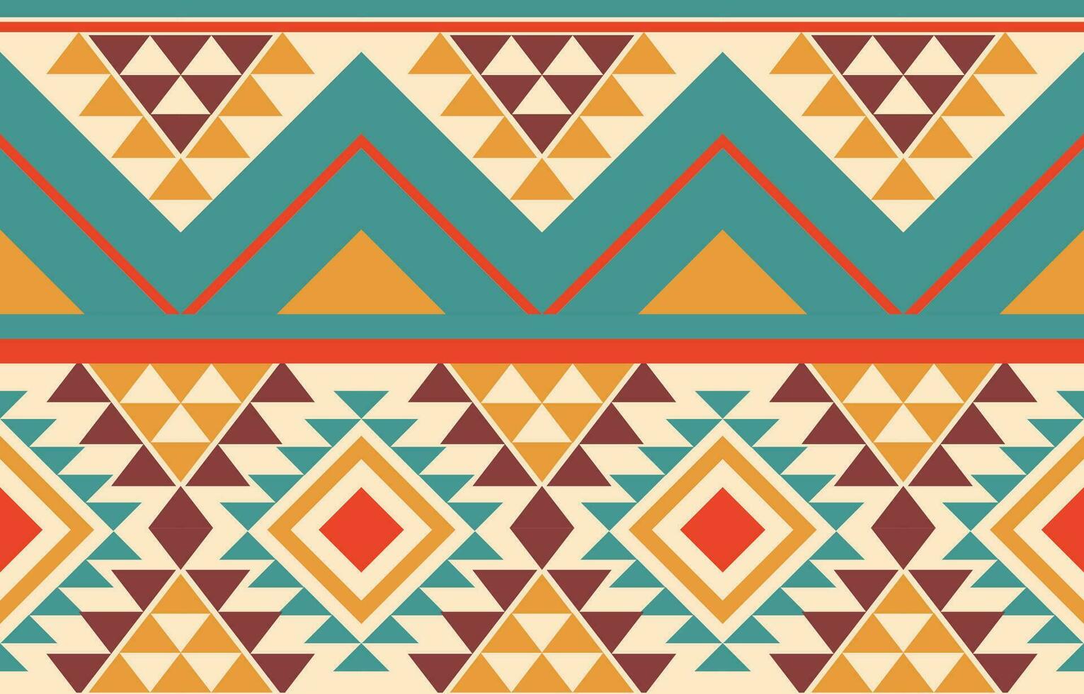 etnisch abstract ikat kunst. aztec ornament afdrukken. meetkundig etnisch patroon naadloos kleur oosters. ontwerp voor achtergrond ,gordijn, tapijt, behang, kleding, inpakken, batik, vector illustratie.