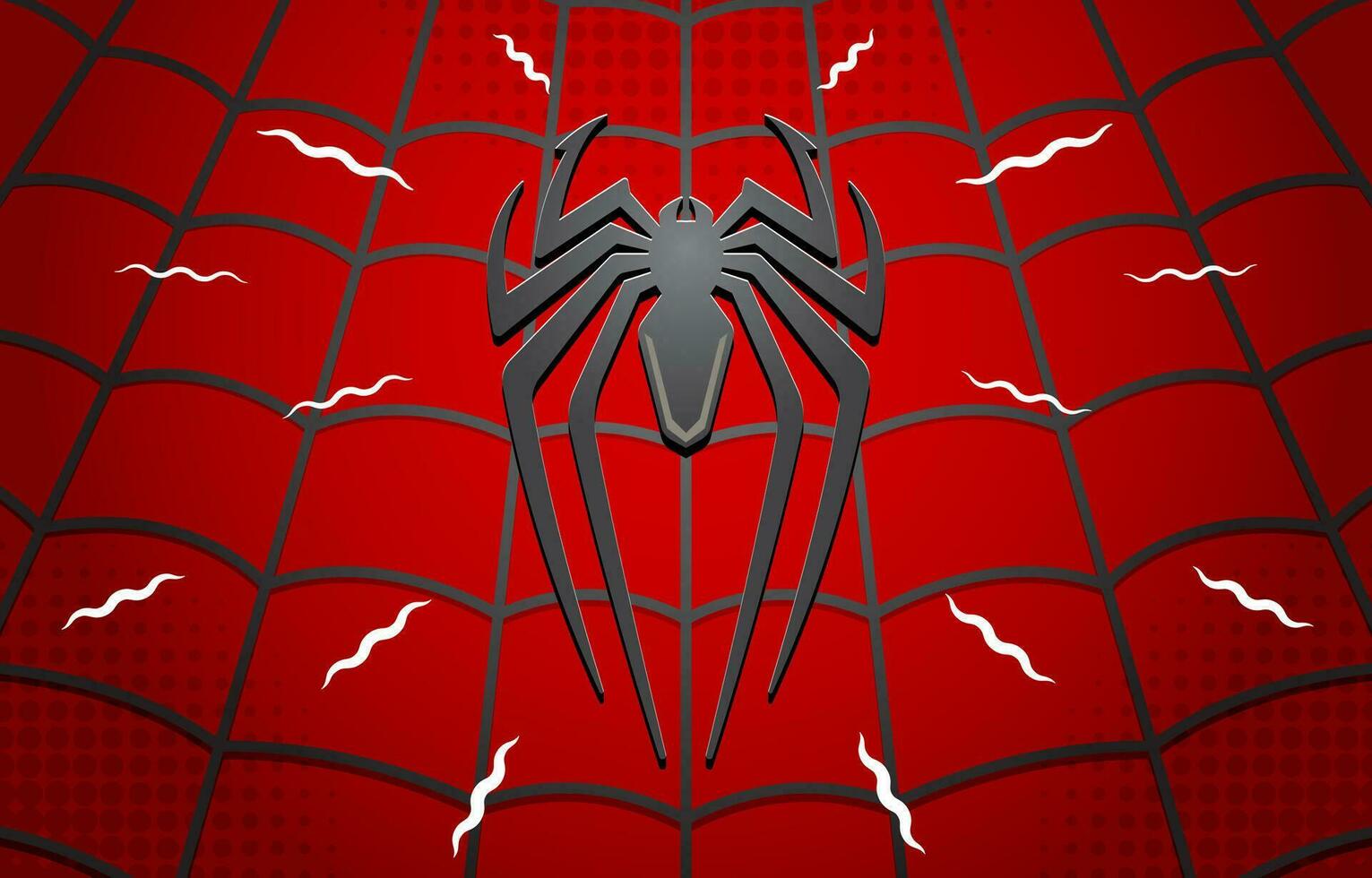 spin embleem met webben achtergrond illustratie vector