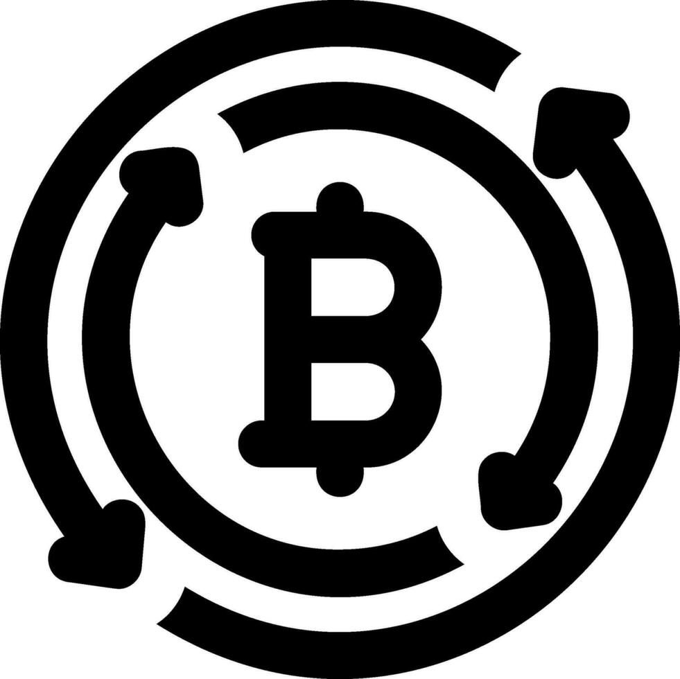 bitcoin glyph-pictogram vector