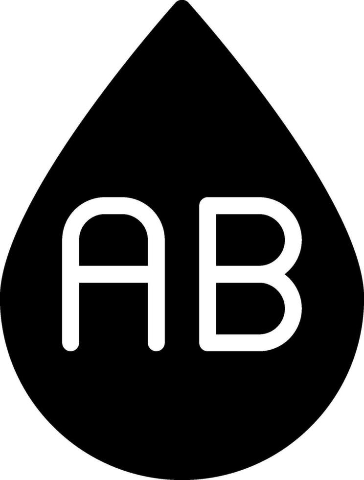 bloed type ab glyph icoon vector