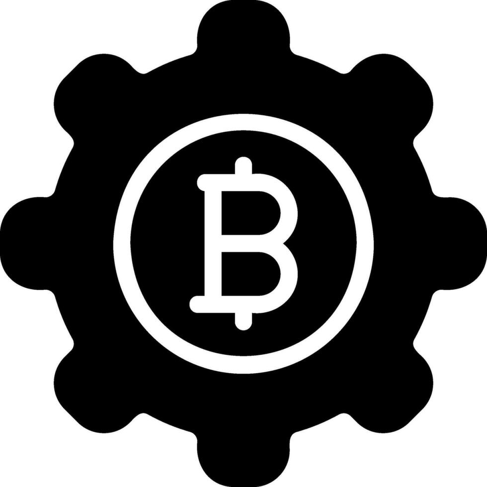 bitcoin glyph-pictogram vector