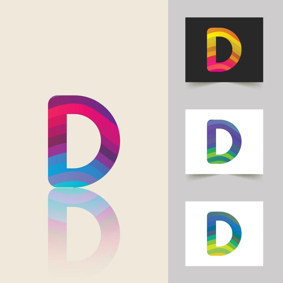 d letter logo professioneel abstract ontwerp vector