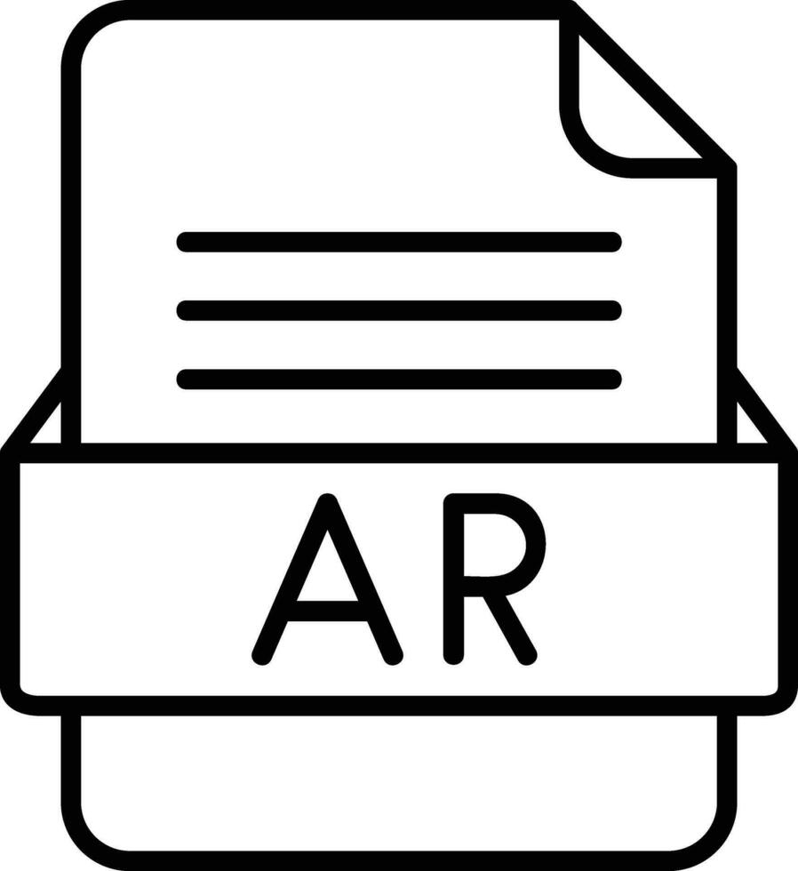 ar het dossier formaat lijn icoon vector