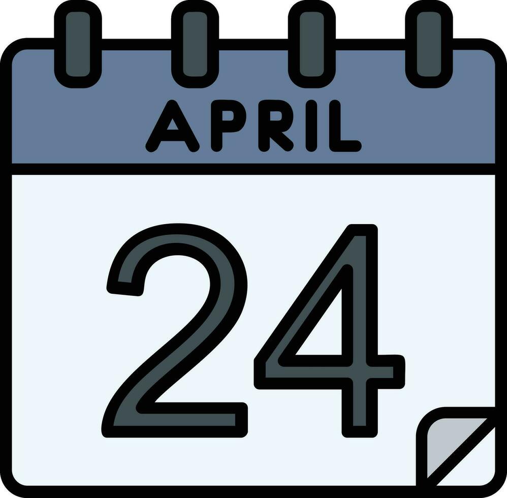 24 april glyph icoon vector