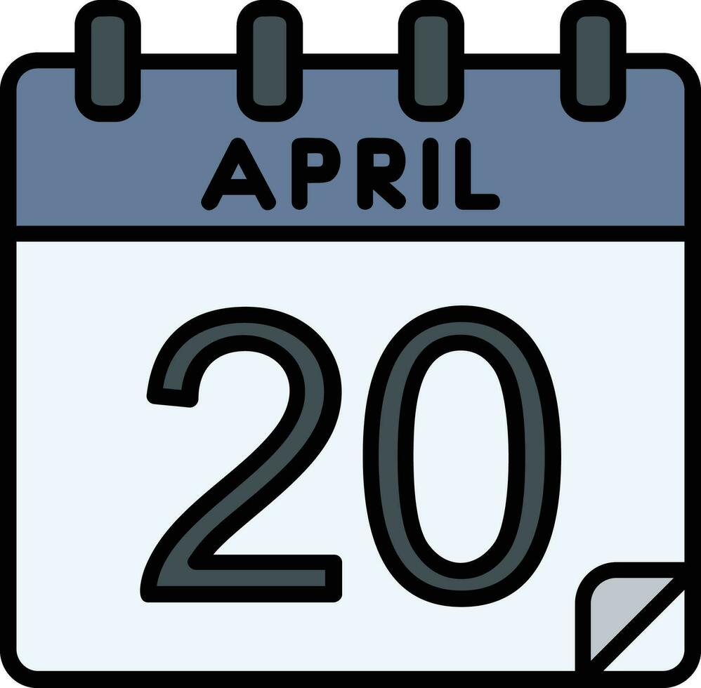 20 april glyph icoon vector