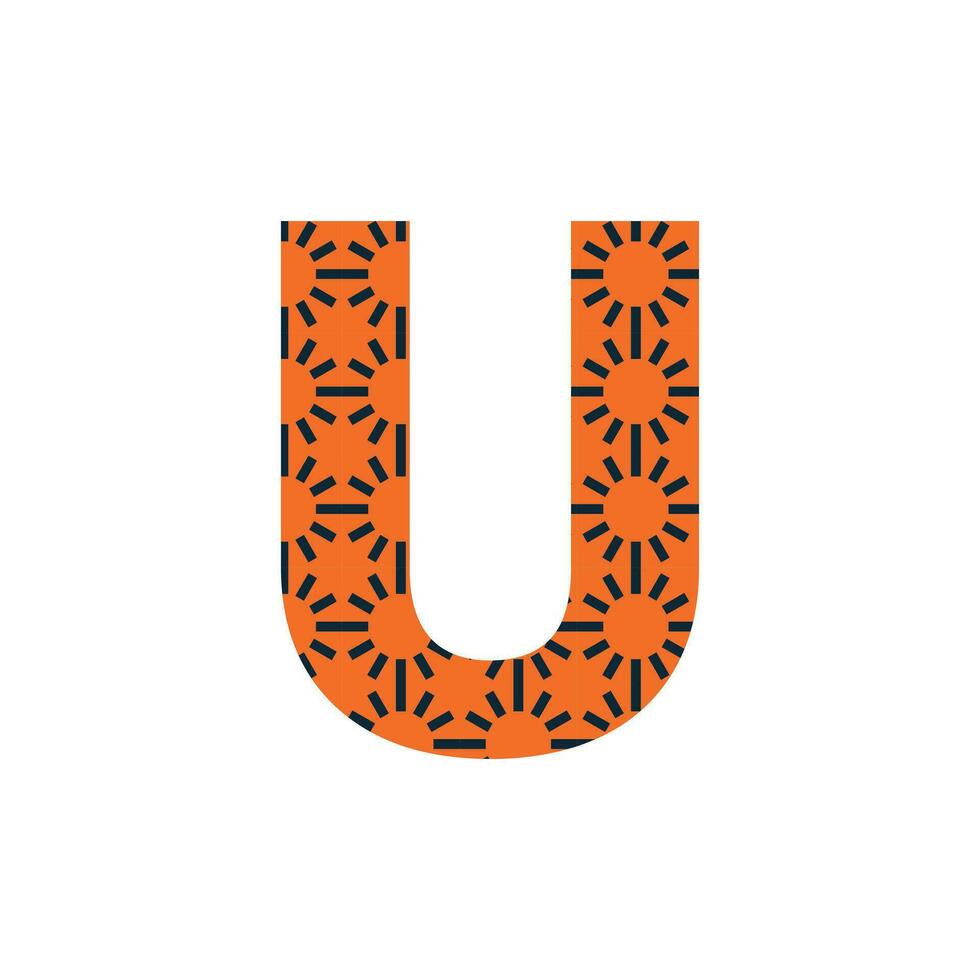 u brief logo of u tekst logo en u woord logo ontwerp. vector