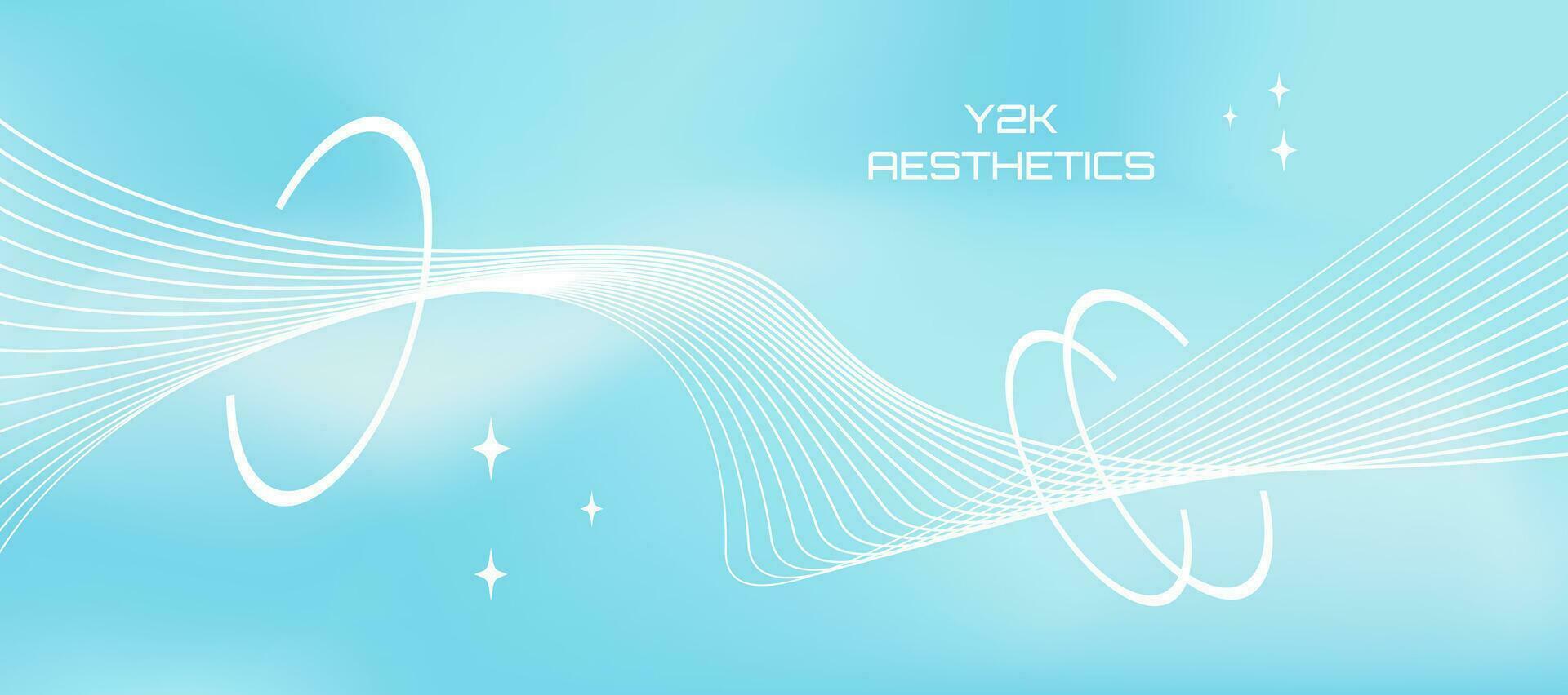 abstract y2k esthetisch banier, vloeistof holografische vector achtergrond met abstract futuristische elementen.