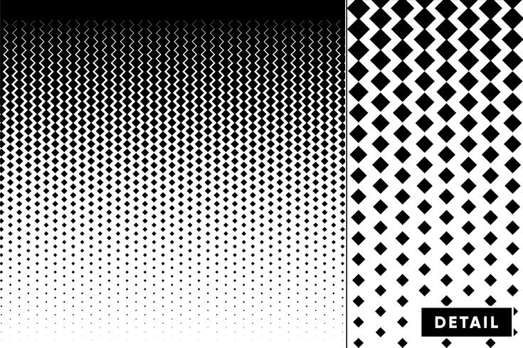 Gedetailleerde vectorhalftone voor achtergronden en ontwerpen vector