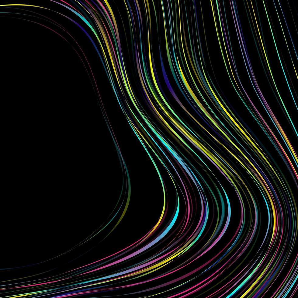 kleurrijk gebogen vloeistof golven abstract gloeiend achtergrond vector