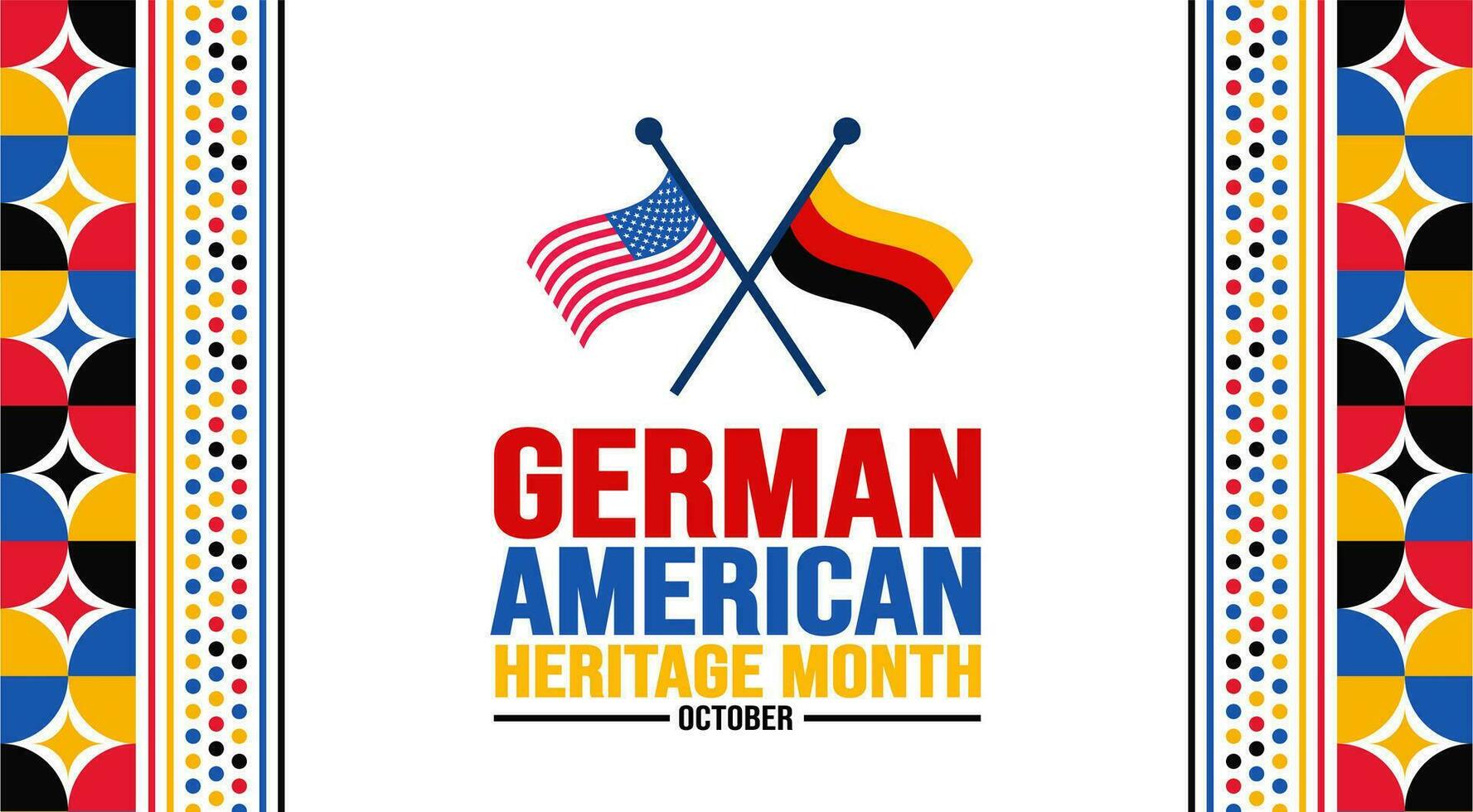 oktober is Duitse Amerikaans erfgoed maand achtergrond sjabloon. vakantie concept. achtergrond, banier, aanplakbiljet, kaart, en poster ontwerp sjabloon met tekst opschrift en standaard- kleur. vector