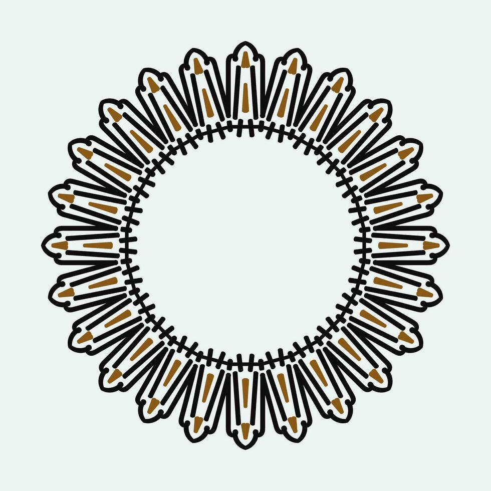 circulaire barok patroon. ronde bloemen ornament. wijnoogst kader. groet kaart. bruiloft uitnodiging. retro stijl. vector logo sjabloon, etiketten en badges