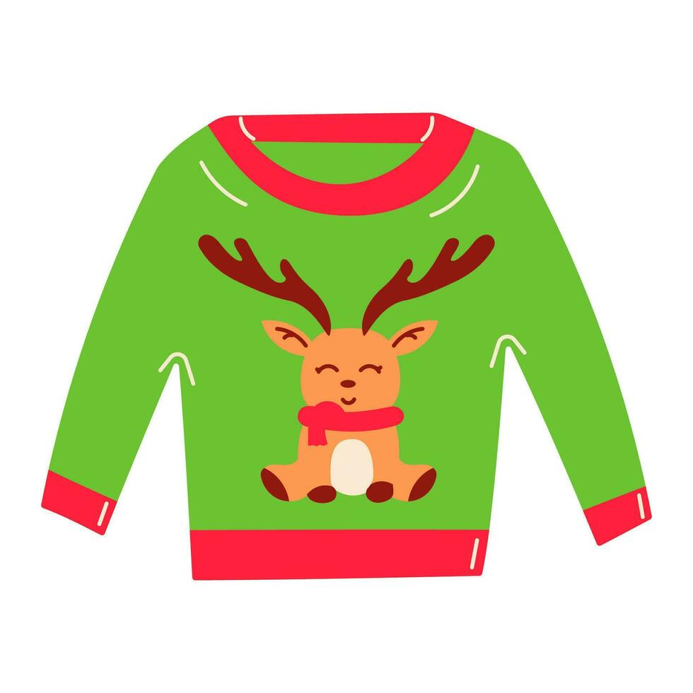 trui Kerstmis kleding stijl warmte icoon element vector