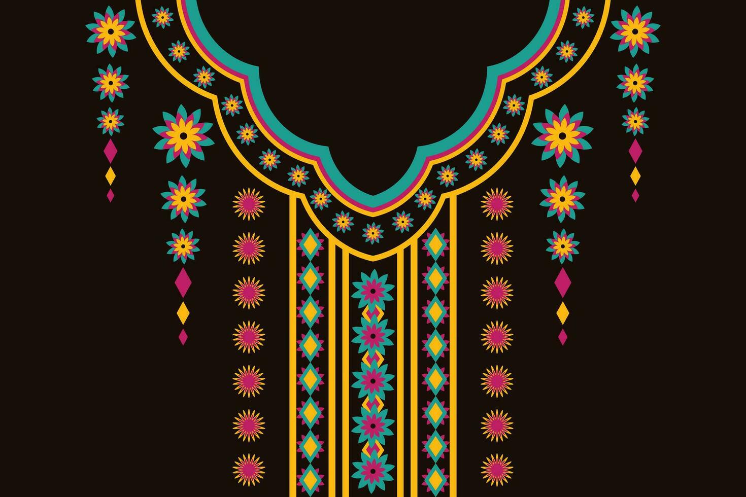 abstract meetkundig etnisch oosters patroon. ketting kleding voor mode, afdrukken, borduurwerk vector
