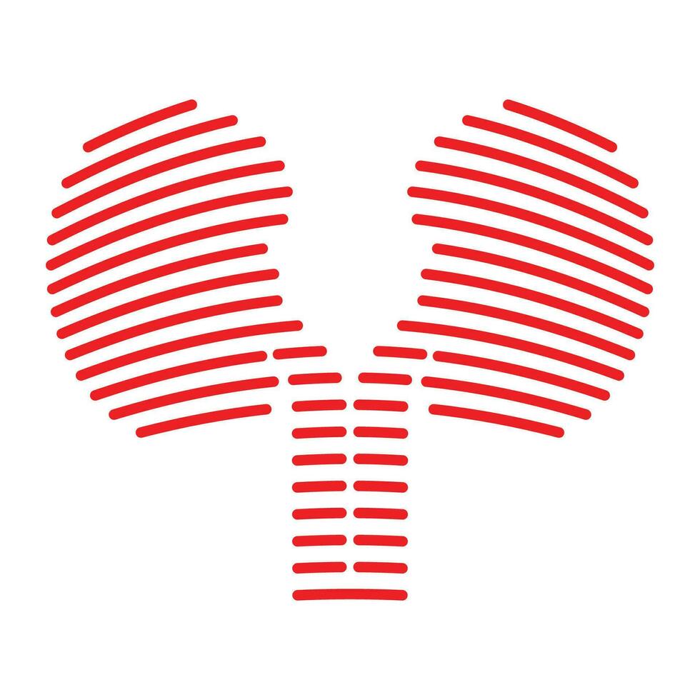 lijn vorm nier logo vector