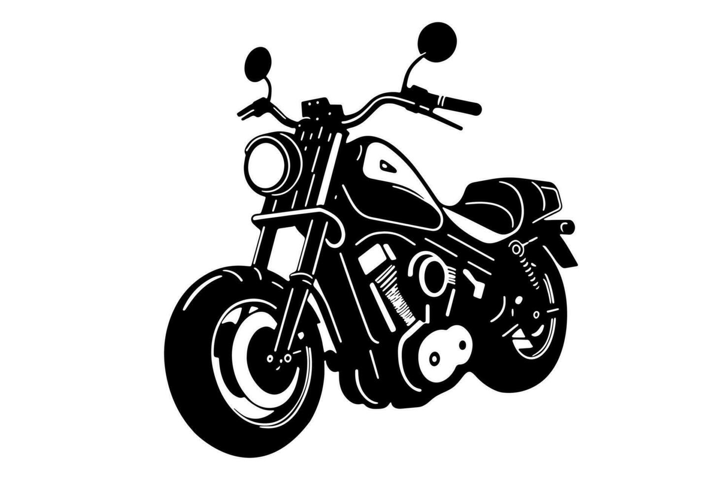 klassiek motorfiets vector illustratie. motor fiets voor logo, fietser club embleem, sticker, t overhemd ontwerp afdrukken.