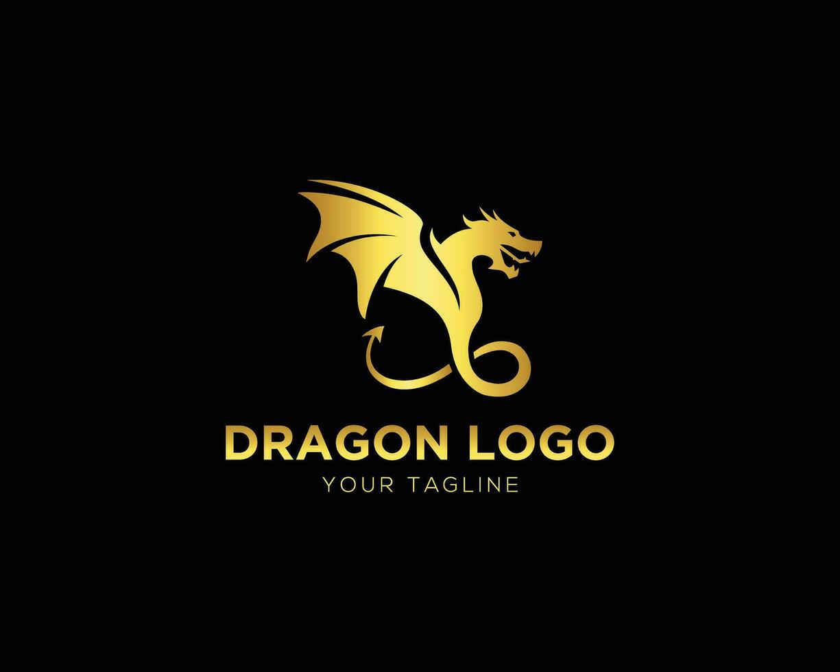 draak logo icoon ontwerp dier vector illustratie.