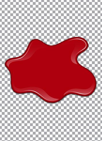 Bloed of Aardbeistroop of Ketchup op transparante achtergrond. Vector illustratie