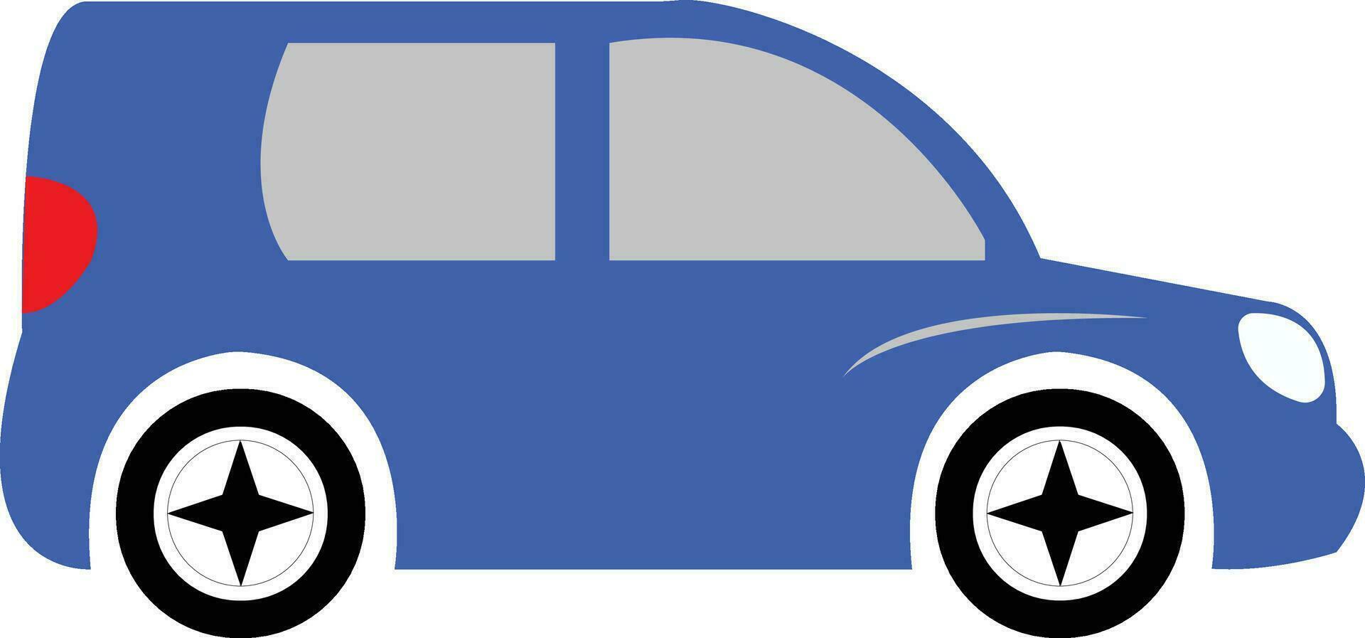 auto silhouet auto- voertuig in blauw vector